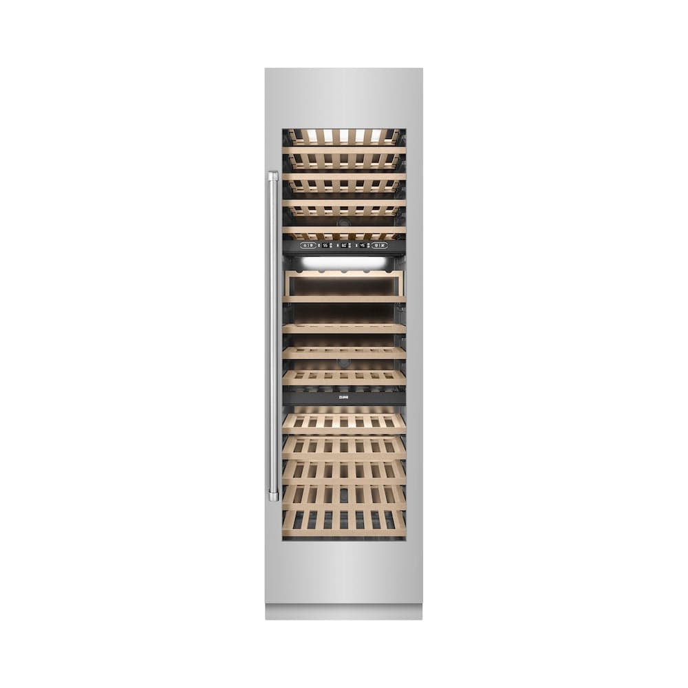 24 In. 12.4 Cu. Ft. Triple Zone 100 Bottle Column Wine Cooler In Stainless Steel