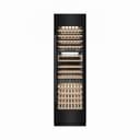 24 In. 12.4 Cu. Ft. Triple Zone 100 Bottle Column Wine Cooler In Black Stainless Steel view 1