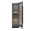 24 In. 12.4 Cu. Ft. Triple Zone 100 Bottle Column Wine Cooler In Black Stainless Steel view 4