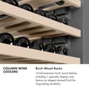 18 In. 9.0 Cu. Ft. Triple Zone 68 Bottle Left Hinge Column Wine Cooler In White Matte view 11