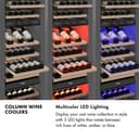 Autograph Edition 18 In. 9.0 Cu. Ft. Triple Zone 68 Bottle Left Hinge Column Wine Cooler In Satin Stainless Steel With Polished Gold Accents view 14