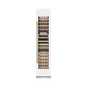 Autograph Edition 18 In. 9.0 Cu. Ft. Triple Zone 68 Bottle Right Hinge Column Wine Cooler In White Matte With Champagne Bronze Accents view 3