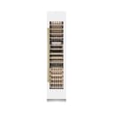 Autograph Edition 18 In. 9.0 Cu. Ft. Triple Zone 68 Bottle Right Hinge Column Wine Cooler In White Matte With Polished Gold Accents view 4