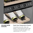Autograph Edition 18 In. 9.0 Cu. Ft. Triple Zone 68 Bottle Right Hinge Column Wine Cooler In White Matte With Matte Black Accents view 14