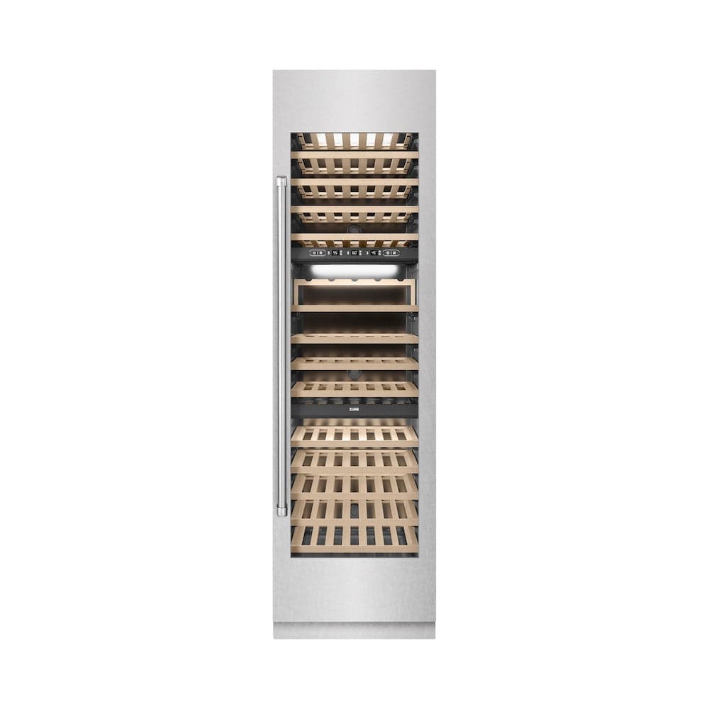 24 In. 12.4 Cu. Ft. Triple Zone 100 Bottle Column Wine Cooler In Satin Stainless Steel