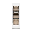 24 In. 12.4 Cu. Ft. Triple Zone 100 Bottle Column Wine Cooler In White Matte view 1