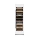 24 In. 12.4 Cu. Ft. Triple Zone 100 Bottle Column Wine Cooler In White Matte view 3