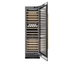 Autograph Edition 24 In. 12.4 Cu. Ft. Triple Zone 100 Bottle Column Wine Cooler In Black Stainless Steel And Champagne Bronze Accents view 4