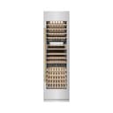 Autograph Edition 24 In. 12.4 Cu. Ft. Triple Zone 100 Bottle Column Wine Cooler In Satin Stainless Steel And Polished Gold Accents view 1