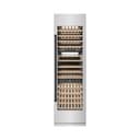 Autograph Edition 24 In. 12.4 Cu. Ft. Triple Zone 100 Bottle Column Wine Cooler In Satin Stainless Steel And Matte Black Accents view 1