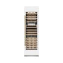 Autograph Edition 24 In. 12.4 Cu. Ft. Triple Zone 100 Bottle Column Wine Cooler In White Matte And Champagne Bronze Accents view 1
