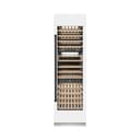 Autograph Edition 24 In. 12.4 Cu. Ft. Triple Zone 100 Bottle Column Wine Cooler In White Matte And Matte Black Accents view 1