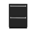 ZLINE 24 in. Touchstone 168 Can Outdoor-Rated Dual Refrigerator Drawer with Black Matte Doors (RDSO-BLM-24) view 3