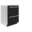 ZLINE 24 in. Touchstone 168 Can Outdoor-Rated Dual Refrigerator Drawer with Black Matte Doors (RDSO-BLM-24) view 5