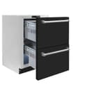 ZLINE 24 in. Touchstone 168 Can Outdoor-Rated Dual Refrigerator Drawer with Black Matte Doors (RDSO-BLM-24) view 6
