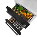 ZLINE 24 in. Touchstone 168 Can Outdoor-Rated Dual Refrigerator Drawer with Black Stainless Steel Doors (RDSO-BS-24) view 2