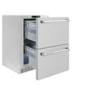 ZLINE 24 in. Touchstone 168 Can Outdoor-Rated Dual Refrigerator Drawer with DuraSnow® Stainless Steel Doors (RDSO-SN-24) view 14