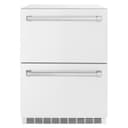 ZLINE 24 in. Touchstone 168 Can Outdoor-Rated Dual Refrigerator Drawer with White Matte Doors (RDSO-WM-24) view 1