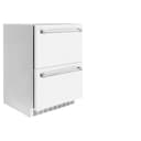 ZLINE 24 in. Touchstone 168 Can Outdoor-Rated Dual Refrigerator Drawer with White Matte Doors (RDSO-WM-24) view 3