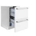 ZLINE 24 in. Touchstone 168 Can Outdoor-Rated Dual Refrigerator Drawer with White Matte Doors (RDSO-WM-24) view 4