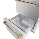 ZLINE Autograph Edition 24 in. Touchstone 168 Can Outdoor-Rated Dual Refrigerator Drawer with Stainless Steel Doors and Champagne Bronze Handles (RDSOZ-ST-24-CB) view 8