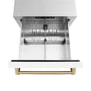 Autograph Edition 24 in. Touchstone 168 Can Outdoor-Rated Dual Refrigerator Drawer with White Matte Doors and Champagne Bronze Handles view 8