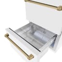 Autograph Edition 24 in. Touchstone 168 Can Outdoor-Rated Dual Refrigerator Drawer with White Matte Doors and Champagne Bronze Handles view 9