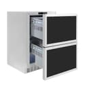 ZLINE 24 in. Touchstone 168 Can Outdoor-Rated Dual Refrigerator Drawer with Panel-Ready Doors (RDSPO-24) view 14
