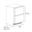 ZLINE 24 in. Touchstone 168 Can Outdoor-Rated Dual Refrigerator Drawer with Panel-Ready Doors (RDSPO-24) view 20