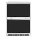 ZLINE Autograph Edition 24 in. Touchstone 168 Can Outdoor-Rated Dual Refrigerator Drawer with Panel-Ready Doors and Champagne Bronze Handles (RDSPOZ-24-CB) view 5