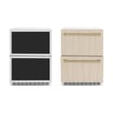 ZLINE Autograph Edition 24 in. Touchstone 168 Can Outdoor-Rated Dual Refrigerator Drawer with Panel-Ready Doors and Champagne Bronze Handles (RDSPOZ-24-CB) view 9