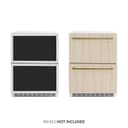 ZLINE Autograph Edition 24 in. Touchstone 168 Can Outdoor-Rated Dual Refrigerator Drawer with Panel-Ready Doors and Polished Gold Handles (RDSPOZ-24-G) view 1