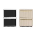 ZLINE Autograph Edition 24 in. Touchstone 168 Can Outdoor-Rated Dual Refrigerator Drawer with Panel-Ready Doors and Polished Gold Handles (RDSPOZ-24-G) view 10