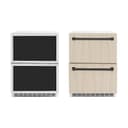 ZLINE Autograph Edition 24 in. Touchstone 168 Can Outdoor-Rated Dual Refrigerator Drawer with Panel-Ready Doors and Matte Black Handles (RDSPOZ-24-MB) view 8