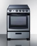 24" Wide Electric Range & Convertible Hood view 3