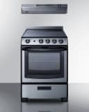 24" Wide Electric Range & Convertible Hood view 2