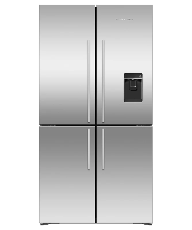 Freestanding Quad Door Refrigerator Freezer, 36", 18.9 cu ft, Ice & Water