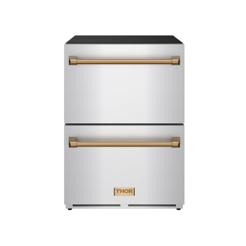 24 Inch Undercounter Built-in Or Freestanding Drawer Refrigerator Stainless Steel/bronze Gordon Ramsay Series