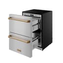 24 Inch Undercounter Built-in Or Freestanding Drawer Refrigerator Stainless Steel/bronze Gordon Ramsay Series view 4