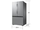 27 cu. ft. Mega Capacity Counter Depth 3-Door French Door Refrigerator with Dual Auto Ice Maker in Stainless Steel view 3
