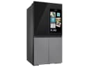 Bespoke 4 Door Flex Refrigerator 29 Cu Ft With Family Hub In Charcoal Glass Top And Stainless Steel Bottom view 7
