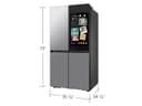 Bespoke 4 Door Flex Refrigerator 29 Cu Ft With Family Hub In Charcoal Glass Top And Stainless Steel Bottom view 5