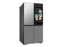 Bespoke 4 Door Flex Refrigerator 29 Cu Ft With Family Hub In Charcoal Glass Top And Stainless Steel Bottom view 2
