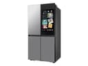 Bespoke 4 Door Flex Refrigerator 29 Cu Ft With Family Hub In Charcoal Glass Top And Stainless Steel Bottom view 3