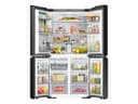 Bespoke 4 Door Flex Refrigerator 29 Cu Ft With Family Hub In Charcoal Glass Top And Stainless Steel Bottom view 13