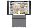 Bespoke 23 cu. ft. Counter Depth 4-Door French Door Refrigerator with AI Home & AI Vision Inside in Charcoal Glass and Stainless Steel view 9