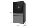 Bespoke 23 cu. ft. Counter Depth 4-Door French Door Refrigerator with AI Home & AI Vision Inside in Charcoal Glass and Stainless Steel view 3