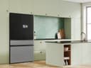Bespoke 23 cu. ft. Counter Depth 4-Door French Door Refrigerator with AI Home & AI Vision Inside in Charcoal Glass and Stainless Steel view 5