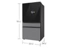 Bespoke 29 cu. ft. 4-Door French Door Refrigerator with AI Home & AI Vision Inside in Charcoal Glass and Stainless Steel view 2