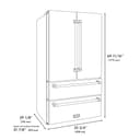 36" 22.5 cu. ft Freestanding French Door Refrigerator with Ice Maker in Fingerprint Resistant Stainless Steel (RFM-36) view 3